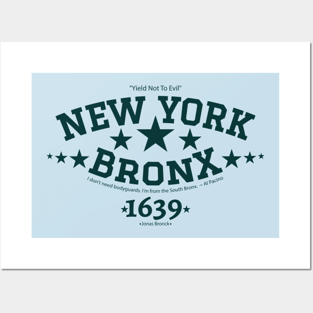 New York Bronx 'Yield to the Evil' Logo Shirt Wall Art by Boogosh